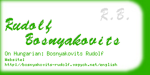 rudolf bosnyakovits business card